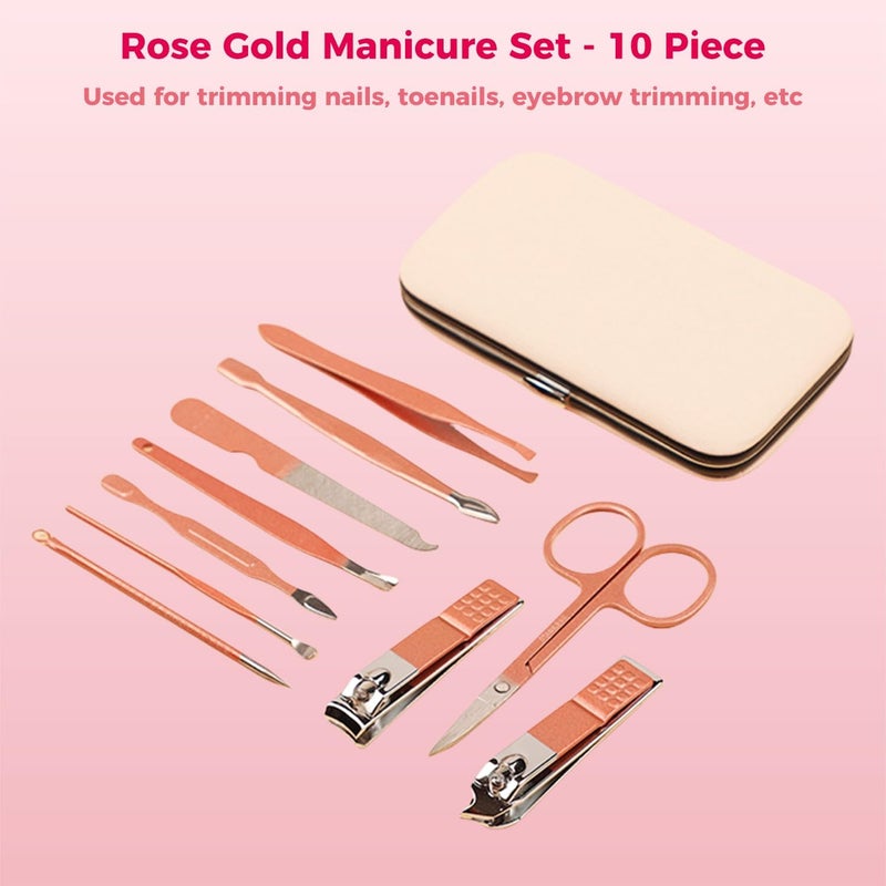 FIXBODY Nail Clippers Set, 10 PCS Professional Manicure Set and Pedicure Kit with Travel Case,Stocking Stuffers, Christmas Gift for Men and Women - Image 3